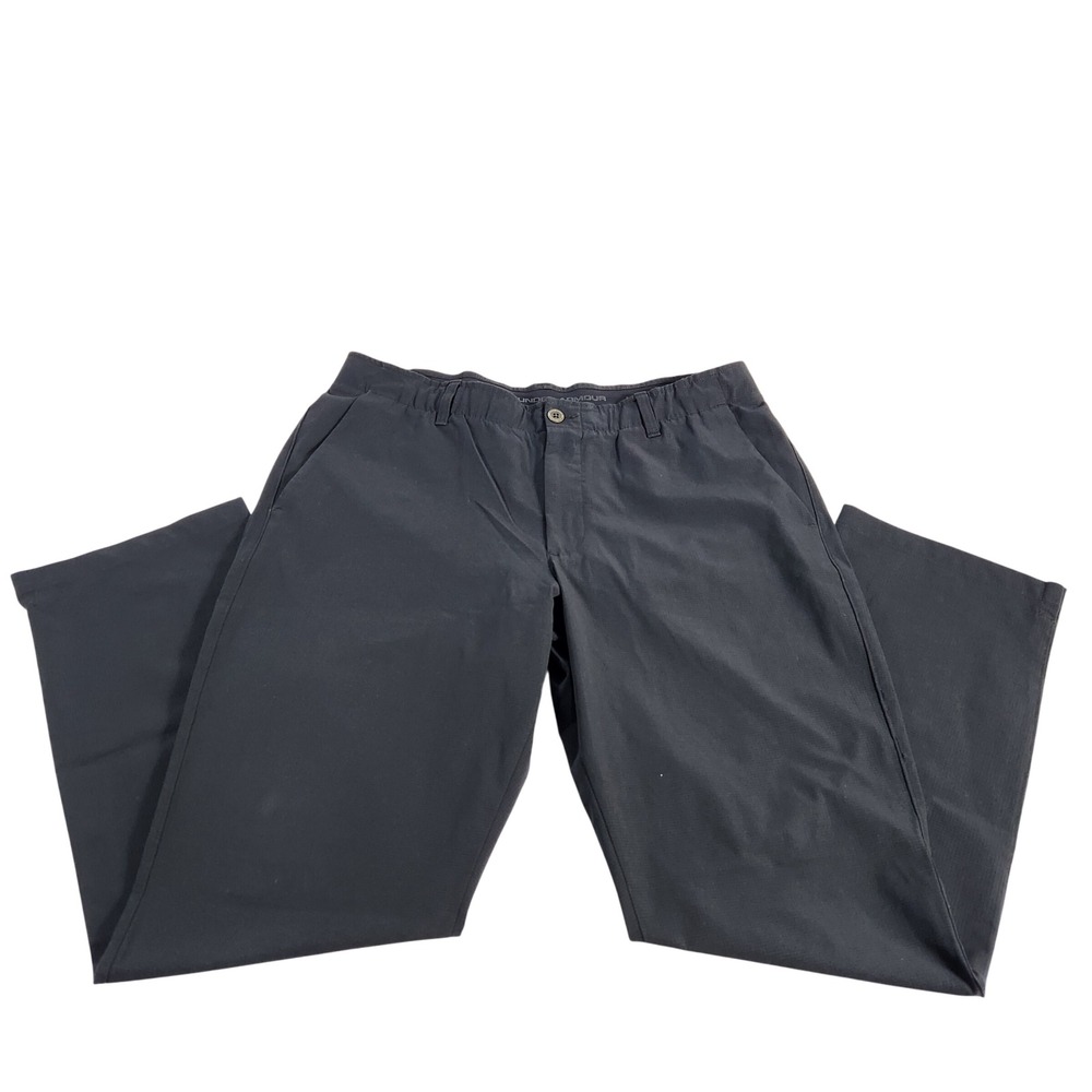 Under Armour Men's Gray Flat Front Golf Chino Shorts Size 38x32‎
